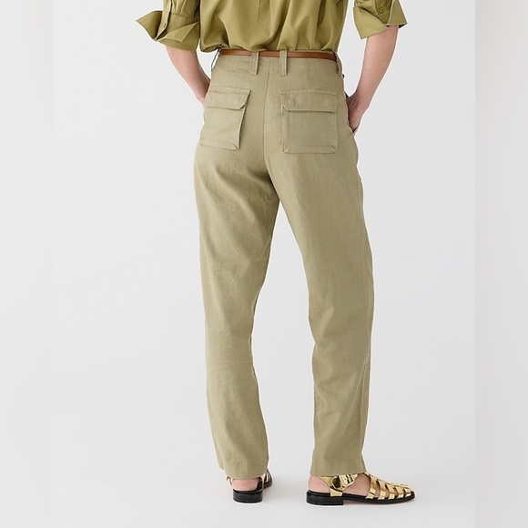 J Crew Seaside cargo pant in linen-TENCEL™ lyocell blend - Picture 3 of 5